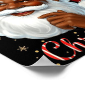 African American Santa Christmas Cool Black X-mas  Poster (Hoek)