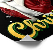 African American Santa Christmas Cool Black X-mas  Poster (Hoek)