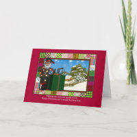 African American Santa Christmas Greeting Card Wit