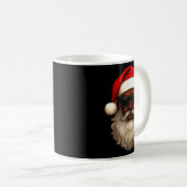 African American Santa Christmas Pajama Cool Black Koffiemok (Voorkant rechts)