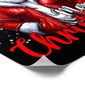 African American Santa Christmas Shirt Pajama Cool Poster (Hoek)