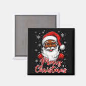 African American Santa Christmas Vintage Afro Blac Magneet (Voorkant / Achterkant)