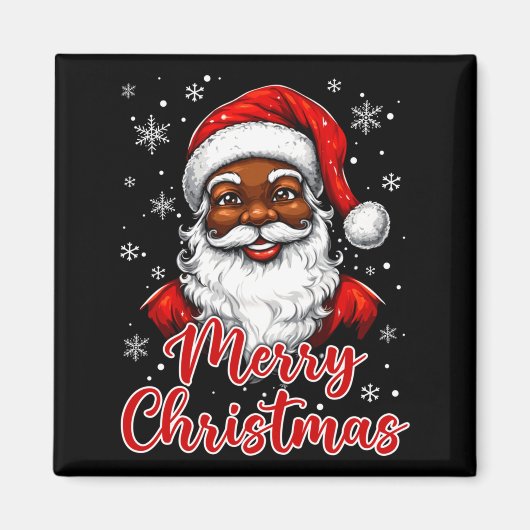 African American Santa Christmas Vintage Afro Blac Magneet (Voorkant)