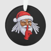 African American Santa Claus Christmas Party Decor Ornament (voorkant)