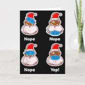 African American Santa Claus Matching Christmas Pa Kaart (Voorkant)