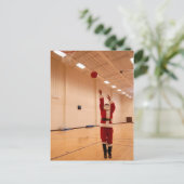 African American Santa Claus Postcard Feestdagenkaart (Staand voorkant)