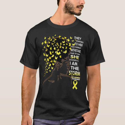 African American Sarcoma Awareness I'm The Storm T-shirt (Voorkant)