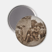 African American Servicemen Clearing Buildings Magneet (Voorkant / Achterkant)