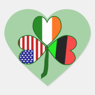 African American Shamrock.png Hart Sticker