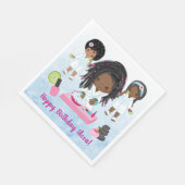 African American Spa Party Napkins Servet (Hoek)