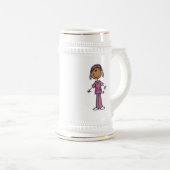 African American Stick Figuur Nurse Bierpul (Voorkant rechts)
