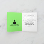 African American Suit & Stropdas Happy Birthday Gu Kaart (Binnen)