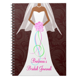 African American Wedding Damask Journal-notebook Notitieboek