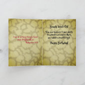 African American Woman 50th Trendy Birthday Kaart (Binnen)