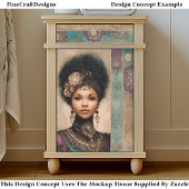 African American Woman, Baroque DY2L Decoupage Tissuepapier