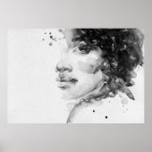 african american woman. beauty fashion illustratio poster (Voorkant)