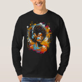 African American Woman Black Girl Music Graffiti G T-shirt (Voorkant)