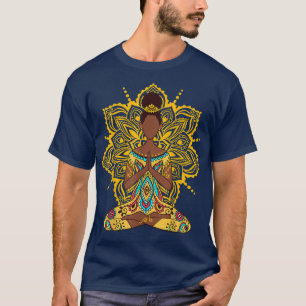 African American Yoga Woman T-shirt