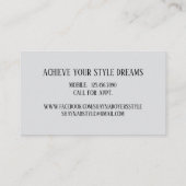 African American Zebra Print Visitekaartje (Achterkant)