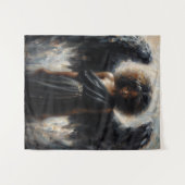 African Angel With Black Wings Wandkleed (Voorkant (horizontaal))