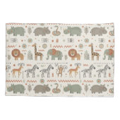 African Animal Parade Tribal Style ID1262 Kussensloop (Achterkant)