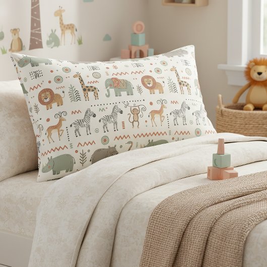 African Animal Parade Tribal Style ID1262 Kussensloop