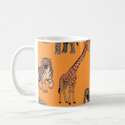 African Animal Pattern Koffiemok (Links)