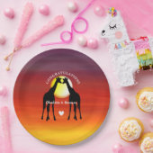 African Animal Safari Sunset Personalized Papieren Bordje (Feest)