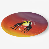 African Animal Safari Sunset Personalized Papieren Bordje (Gekanteld)