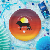 African Animal Safari Sunset Personalized Papieren Bordje (Feest)