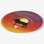African Animal Safari Sunset Personalized Papieren Bordje (Gekanteld)