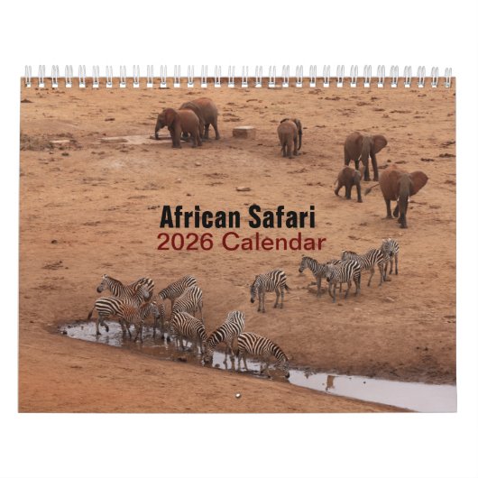 African Animals 2026 Calendar Kalender (Hoes)