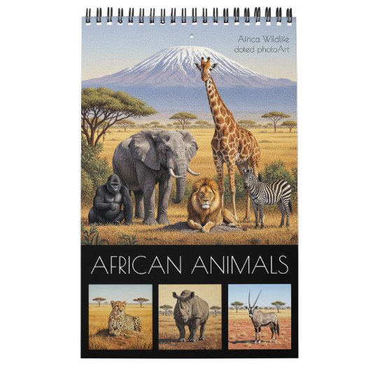 African Animals Calendar 2026 / African Wildlife Kalender (Hoes)