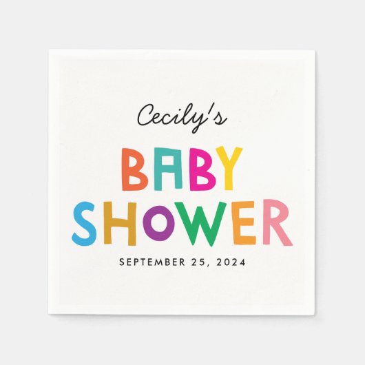 African Animals Gepersonaliseerd Baby showers serv Servetten (Voorkant)