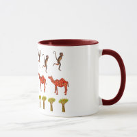 African Animals Leuke Illustratie Combo Mok