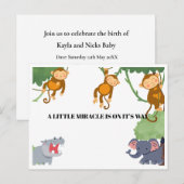 African Animals Surprise Gender Baby Shower  Feestdagenkaart (Voorkant / Achterkant)