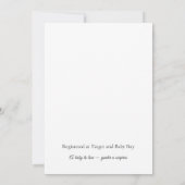 African Animals Surprise Gender Baby Shower  Kaart (Achterkant)