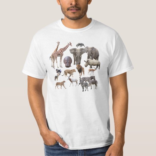 African Animals T-shirt (Voorkant)