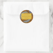 African Ankara Blue Global Floral Gift Label (Tas)