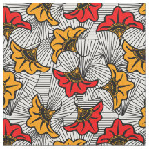 African Ankara Floral Pattern
