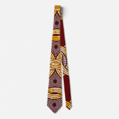 African Ankara Kitenge Gold Groomsman Stropdassen (Voorkant)