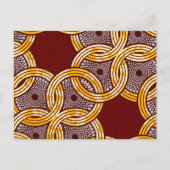 African Ankara Kitenge Gold RSVP Meal Briefkaart (Achterkant)