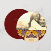 African Ankara Kitenge Save the Date (Voorkant / Achterkant)