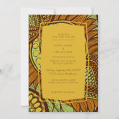 African Ankara Limoen Floral bruiloft uitnodiging (Voorkant)