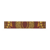 African Ankara Maroon Bloemen Belly Band Uitnodigingen Wikkel (Vlak)