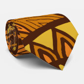 African Ankara Oranje Bloemen Groomsman Stropdasse Stropdas (Opgerold)