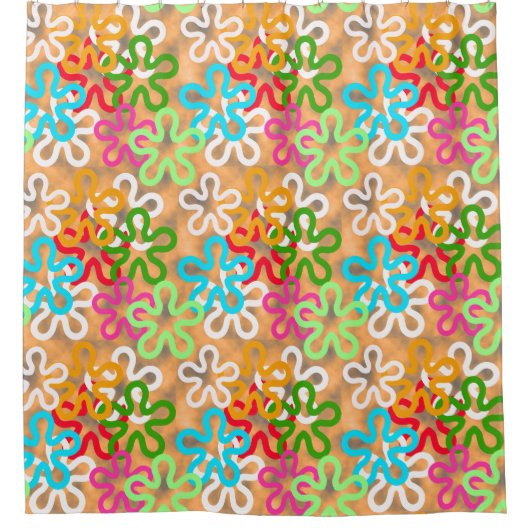 African Ankara Pattern Design Douchegordijn (Voorkant)