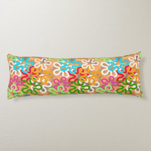 African Ankara Pattern Design Lichaamskussen (Achterkant)