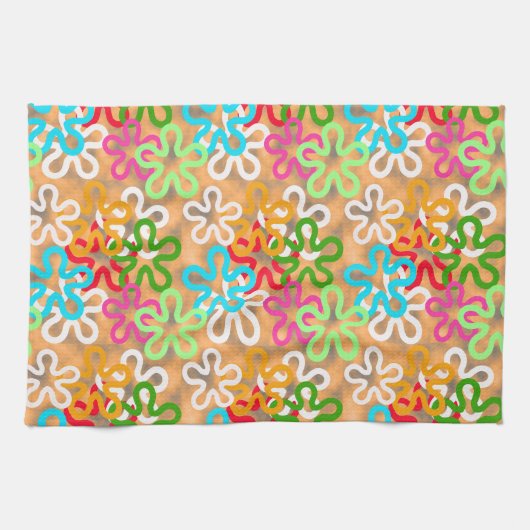 African Ankara Pattern Design Theedoek (Horizontaal)