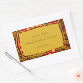 African Ankara Red Global Floral Gift Label (Envelop)